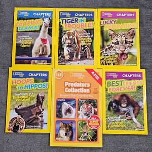 National‎ Geographic Kids Chapters Books Lot 6 Animals Learning Readers